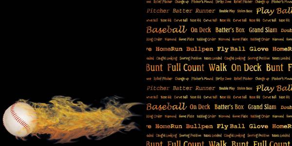 Baseball Paper - Baseball on Fire