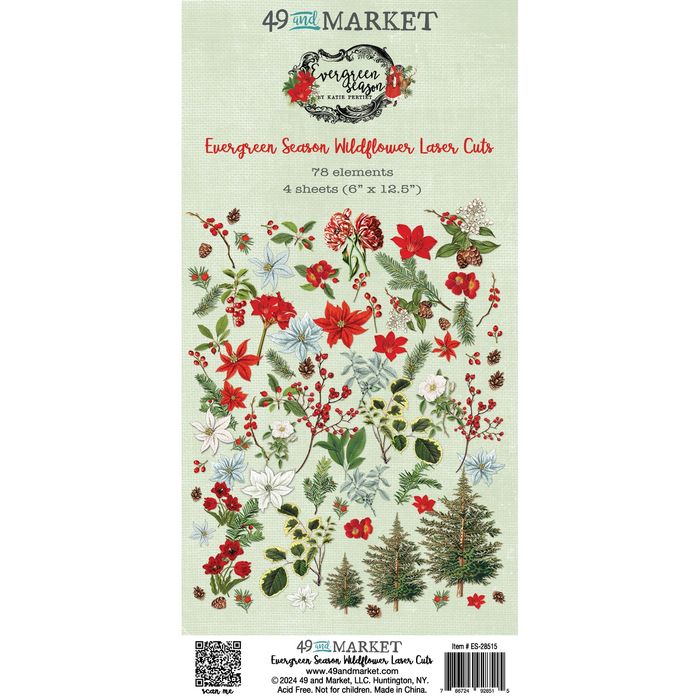 Evergreen Season Wildflowers Laser Cut Outs