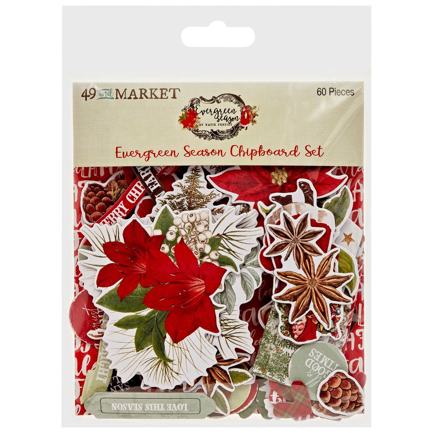 Evergreen Seasons Chipboard Set