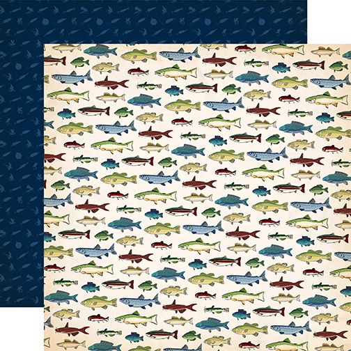 Gone Fishing: Freshwater Fish 12x12 Patterned Paper