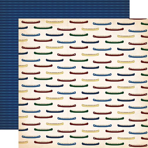 Gone Fishing: On The Water Canoes 12x12 Patterned Paper