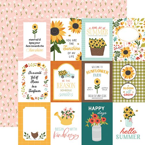 Sunflower Summer: 3x4 Journaling Cards