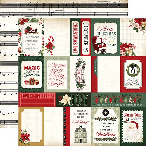 A Vintage Christmas: Multi Journaling Cards  DS Paper