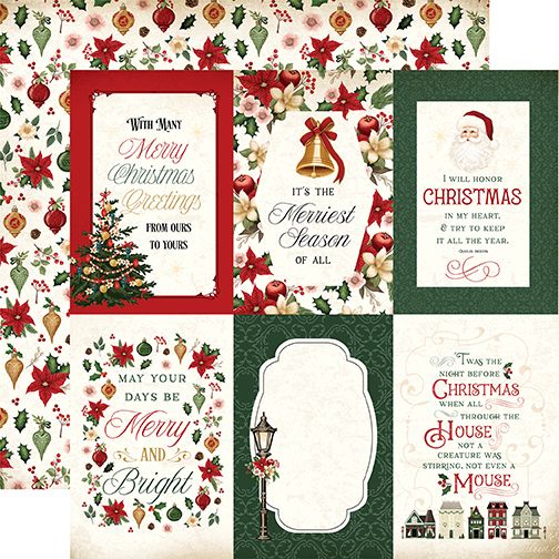 A Vintage Christmas: 4x6 Journaling Cards