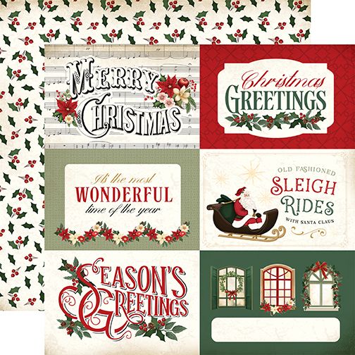 A Vintage Christmas: 6x4 Journaling Cards