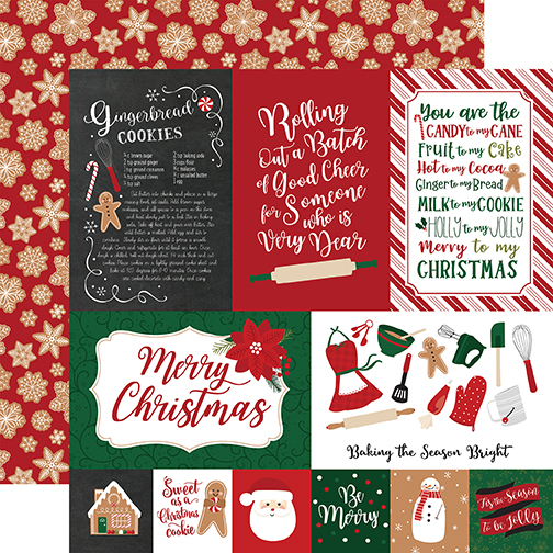 Gingerbread Christmas: 4x6 Journaling Cards DS Paper