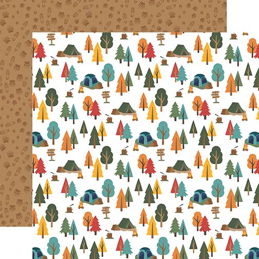 Into The Wild: Setting Up Camp 12x12 Patterned Paper