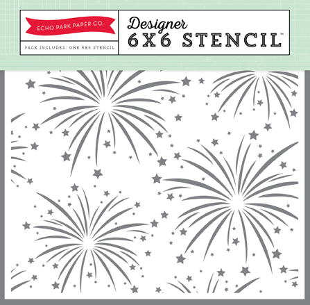 Magical Adventure: Fireworks 6x6 Stencil Set