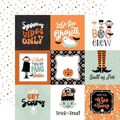 Spooktacular Halloween: 4x4 Journaling Cards