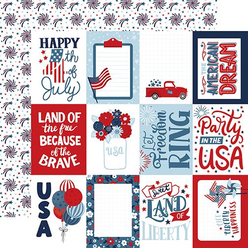 Stars and Stripes Forever: 3x4 Journaling Cards