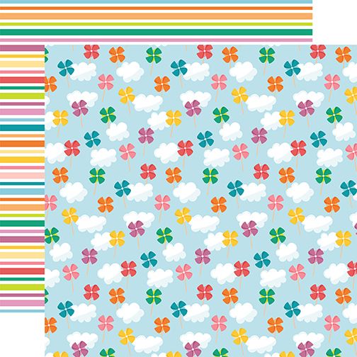 Sunny Days Ahead: Pinwheels And Clouds DS Paper