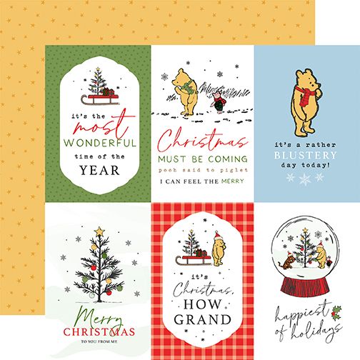 Winnie the Pooh Christmas: 4x6 Journaling Cards