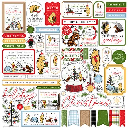 Winnie The Pooh Christmas Element Sticker