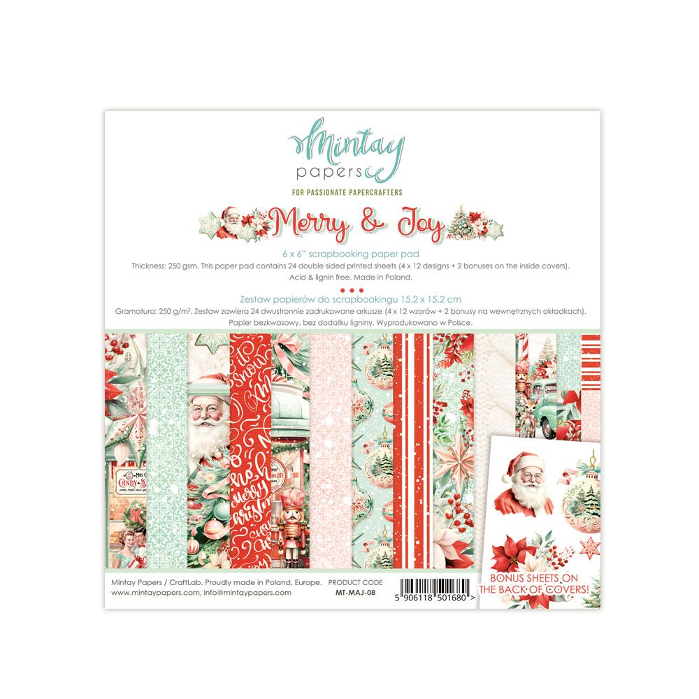 Mintay Merry & Joy 6 x 6 Paper Pad