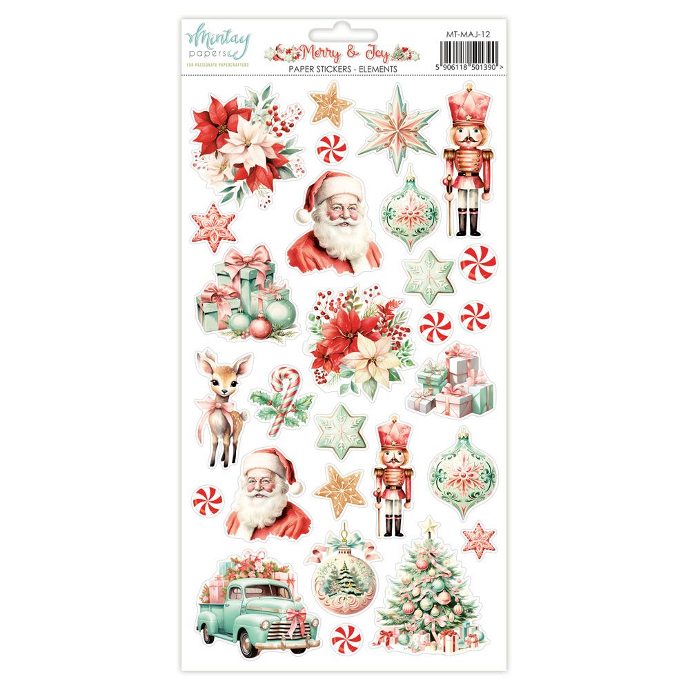 Mintay Merry & Joy Elements 6 x 12 Paper Stickers