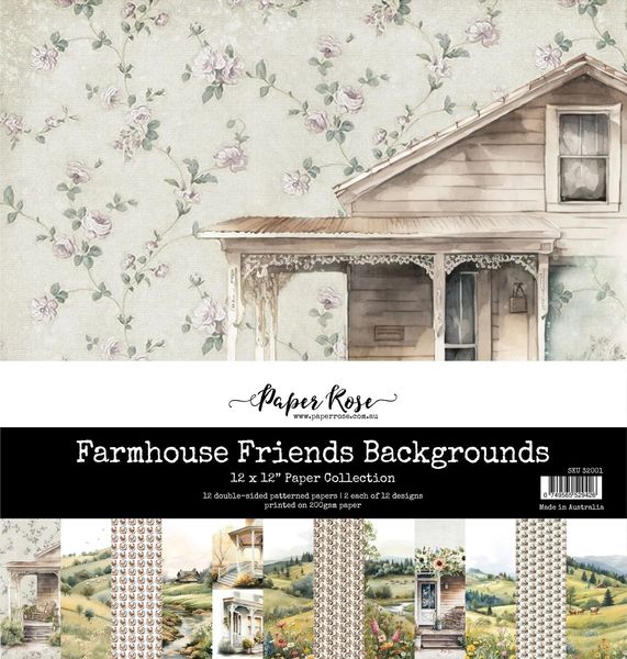 Farmhouse Friends Backgrounds 12x12 Paper Collection 32001