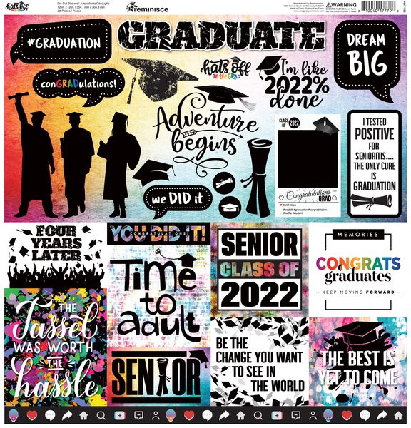 Personalized Class Of 2022 Graduation Cap Decal