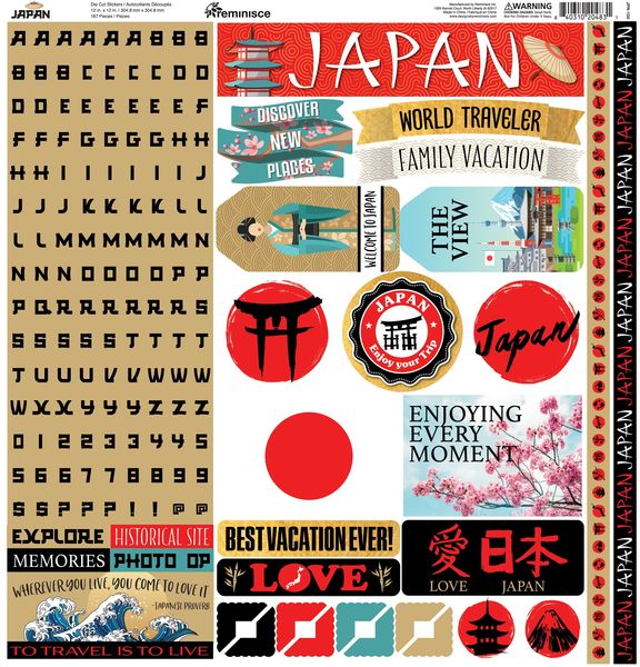 Japan 12x12 Sticker