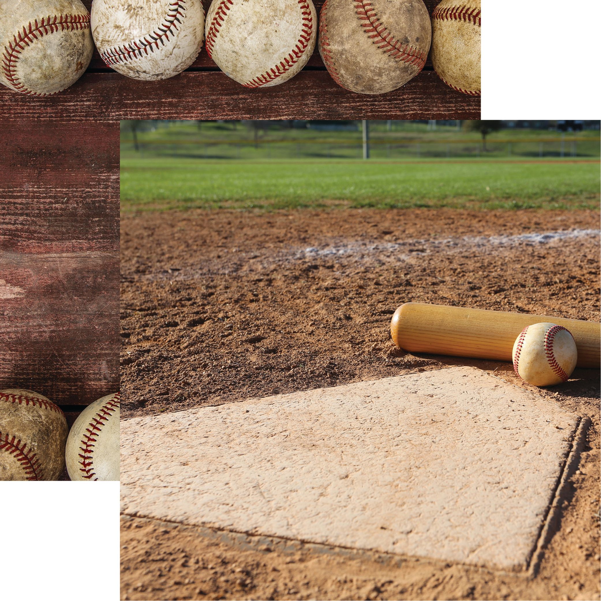 Let's Play Baseball: Home Plate 12x12 DS Paper