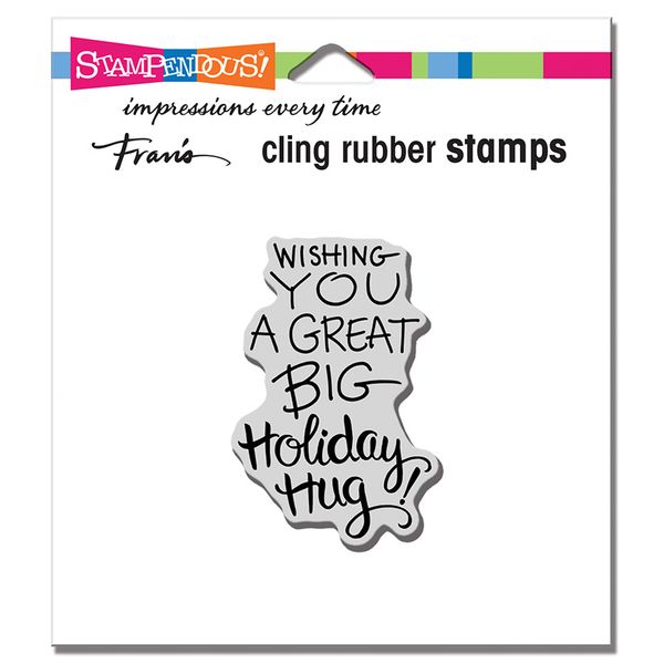 Cling Holiday Hug Rubber Stamp